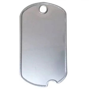 สร้อยคอขอบโค้งมนสแตนเลส304เปล่าป้าย ID ป้ายหยักสำหรับสุนัข - Product Image 1