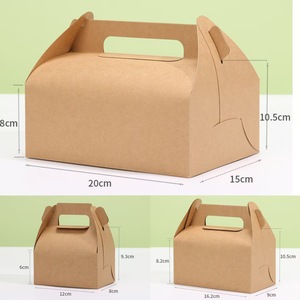 Boîte à gâteau en papier kraft Lien Sheng, emballage portable à emporter, impression personnalisée, boîte en carton blanc, noir, brun pour la pâtisserie - Product Image 3