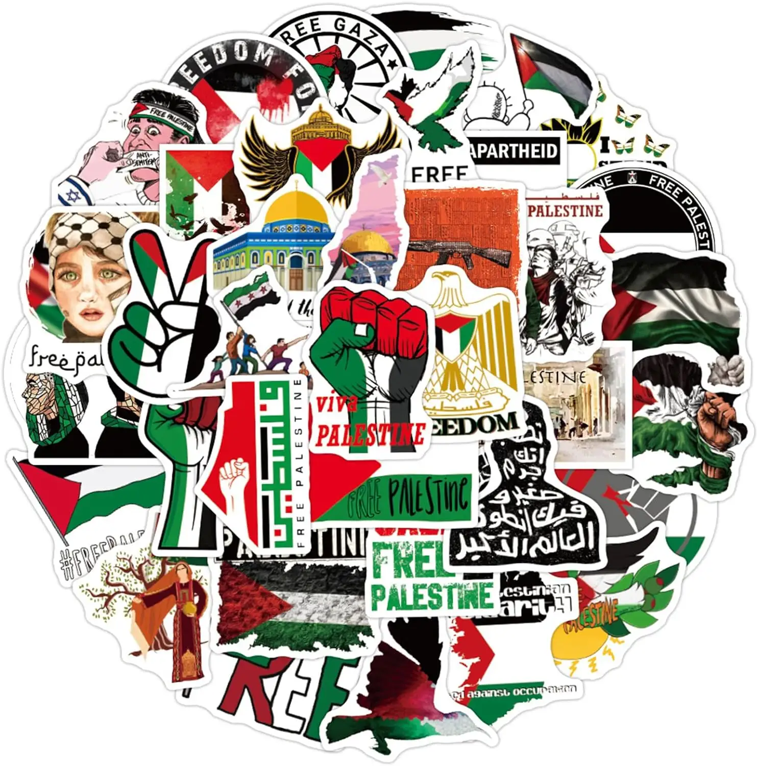 Hot Design Free Palestine Car Stickers Custom Vinyl Stickers Free Palestine