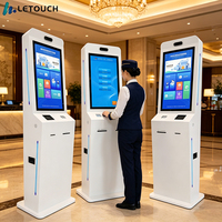 à commande automatique pour PC à écran tactile debout de 32 pouces, Kiosque interactif d'imprimante Android POS en libre-service