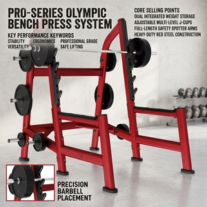 Rack à Squat Commercial Pliable en Acier Robuste, Capacité 450 kg, Personnalisable pour <span class=keywords><strong>Musculation</strong></span> et Bench Press - Product Image 1