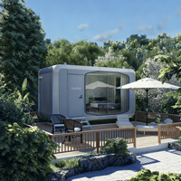 Maison capsule préfabriquée F16 à assemblage rapide, petite maison intelligente avec salon et salle de bain pour hôtel, maison, boutique, camping