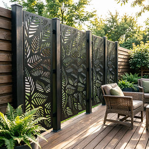 Panneau de clôture composite WPC pour <span class=keywords><strong>jardin</strong></span>, clôture extérieure résistante, installation facile, sans rouille et longue durée de vie - Product Image 2