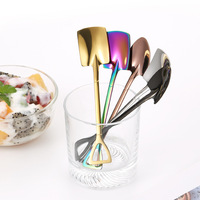 Petite cuillère à gâteau cuillère à café en acier inoxydable 304 cuillère à pelle cuillère à café avec boîte-cadeau