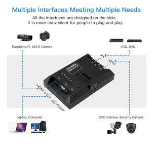 จอภาพมินิ HD ขนาด 7 นิ้ว จอแสดงผลขนาดเล็กสำหรับ PC/คอมพิวเตอร์/Raspi/แล็ปท็อป/กล้องวงจรปิด จอ LCD TFT ขนาด 7 นิ้ว - Product Image 5