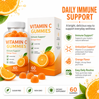 Gomitas Veganas de Vitamina C a Base de Pectina, 250 mg, Sin Azúcar, Sin OMG, para el Bienestar Inmunológico, ODM, Marca Privada