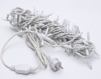 Guirlande lumineuse led IP65 avec câble en caoutchouc blanc, 10m, raccordable, éclairage féerique de haute qualité, pour noël, décoration d'intérieur, 10m