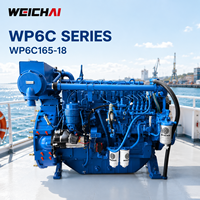Moteur diesel marin SCDC authentique Weichai WP6C165-18 165HP 122kW 1800RPM IMO II pour bateau de pêche et bateau de travail