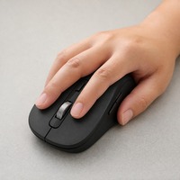 Mouse Optik Nirkabel Ergonomis 2.4G 4D dengan Receiver USB, untuk Tangan Kanan, Tersedia, untuk Kantor, Laptop, PC, Desktop, Tablet