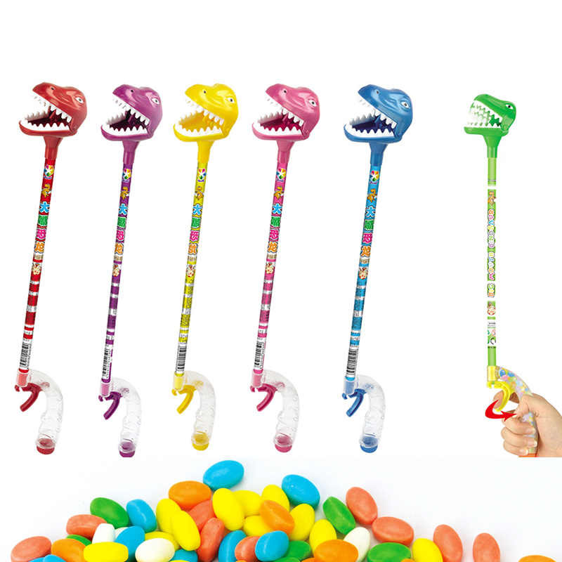 Chocolate Candy Container Juqi Supplier Novelty Candy Toys Big Mouth Dinosaur Toy Candy