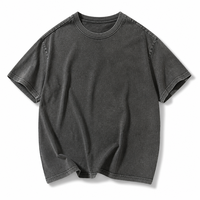 T-shirt Femme de Luxe en Coton Haute Densité 100% Effet Vieilli Teint en Pièce, Vente en Gros, Marque Privée