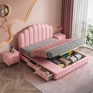 <span class=keywords><strong>Letto</strong></span> per Bambine Stile Principessa, Struttura in Legno Massello, <span class=keywords><strong>Letto</strong></span> <span class=keywords><strong>Singolo</strong></span> 1,35 Metri, Camera da <span class=keywords><strong>Letto</strong></span> per Bambini - Product Image 4