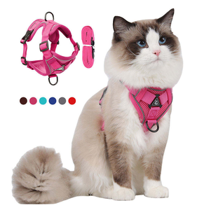 Cat Harness and Leash Set Escape Proof Reflective Puppy Kitten Chest Strap Walking Harness Adjustable Soft Breathable Mesh Vest - Product Image 2