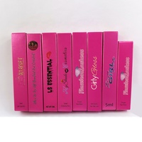Boîte d'emballage vide pour brillant à lèvres avec logo personnalisé, faible MOQ (100 pièces), couleurs or, argent, rose, violet, vert, blanc