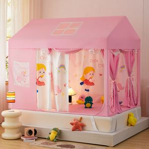 <span class=keywords><strong>Moustiquaire</strong></span> occultante pour enfants en forme de petite <span class=keywords><strong>maison</strong></span> à trois portes, motif fusée astronaute, toutes saisons, pour <span class=keywords><strong>lit</strong></span> simple/double - Product Image 5