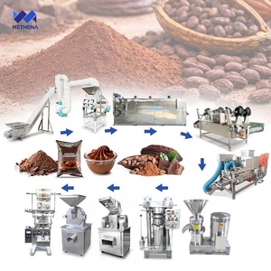 कोकोआ बीन ग्राइंडर पाउडर उत्पादन लाइन काकाओ प्रसंस्करण संयंत्र ग्राइंड मशीन डी ट्रांसफॉर्मेशन डु कैकाओ - Product Image 1