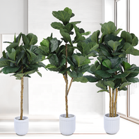 Arbre Bonsaï Artificiel Multi-Tailles Warmplants Oh Arts, Ficus Lyrata Artificiel, Arbre Ficus Lyrata Faux en Gros