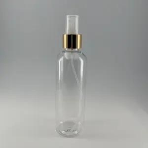 Wholesale 100ml Clear PET Cosmetic Container Plastic Perfume Bottle With 20/410 24/410 Sprayer Aluminum Mist Sprayer