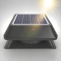 Ventilateur solaire 25W 14 pouces, ventilation de toit solaire, ventilateur d'évacuation, extracteur intelligent DC