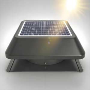 Ventilateur solaire 25W 14 pouces, ventilation de toit solaire, ventilateur d'évacuation, extracteur intelligent DC - Product Image 1