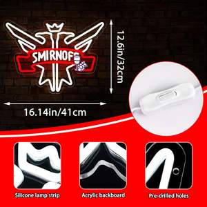 Letrero de Neón de <span class=keywords><strong>Vodka</strong></span> para Decoración de Pared, Luz de Neón LED de <span class=keywords><strong>Vodka</strong></span> para Bar o Cuarto de Hombre, Letreros de Neón Personalizados - Product Image 3