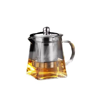 <span class=keywords><strong>Teiera</strong></span> in Vetro Resistente alle Alte Temperature, <span class=keywords><strong>Teiera</strong></span> con Filtro in Acciaio Inox, Adatta per Set <span class=keywords><strong>da</strong></span> Tè su Fornello Elettrico in Ceramica - Product Image 6