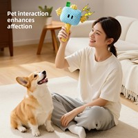 Jouet en peluche pour animaux de compagnie, motif oiseau, pour l'auto-entretenissement, à mâcher et pour la dentition, durable, avec nœud en corde en peluche et couineur, idéal pour le jeu de la force