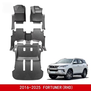 Tapis de sol de voiture 5D en caoutchouc TPE écologique, imperméable et antidérapant, sur mesure en usine, 3 pièces pour Toyota Fortuner RHD 2016-2025 - Product Image 2