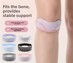 Rodillera Deportiva de Compresión para Baloncesto y Bádminton, con Absorción de Impactos, Transpirable, con Correa de Silicona Engrosada para Correr y Hacer Ejercicio - Product Image 1