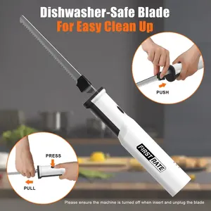 <span class=keywords><strong>Cuchillo</strong></span> Eléctrico Moderno de Acero Inoxidable con Bloqueo de Seguridad, <span class=keywords><strong>Cuchillo</strong></span> <span class=keywords><strong>para</strong></span> Pan Inteligente y Automático <span class=keywords><strong>para</strong></span> Cocina, Oficina y Exteriores - Product Image 2