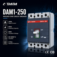 Disjoncteur à boîtier moulé CDADA DAM1-250 S3 MCCB 35KA 50KA 65KA Type fixe Type thermique réglable