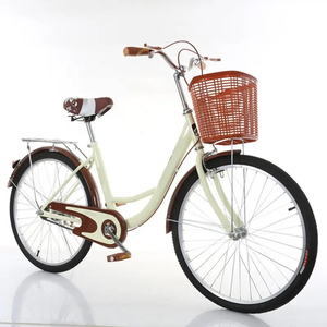Bicicletas de Ciudad de aluminio retro de 22/24/26 <span class=keywords><strong>pulgadas</strong></span>, velocidad única, cesta de Vida Verde, <span class=keywords><strong>bicicleta</strong></span> clásica para adultos para mujeres - Product Image 5