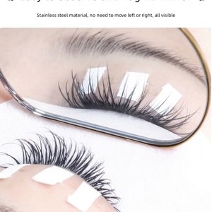 Miroir de maquillage professionnel Pinky leem, accessoires pour extensions de cils, miroir rectangulaire en acier inoxydable avec logo - Product Image 5