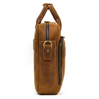 Porte-documents en cuir véritable pour homme, sac à bandoulière pour ordinateur portable 14 pouces, sac messager durable pour affaires, voyages, travail, avocat