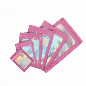 Custom Holographic Bags Doypack Packaging Hologram <strong>Pouch</strong> Rainbow Color Ziplock Resealable Zipper Mylar Snack Bag - Product Image 3