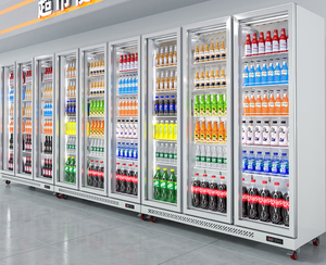 Equipo de Refrigeración Comercial de 3 Puertas, Refrigerador Vertical, <span class=keywords><strong>Vitrina</strong></span> Refrigerada, Refrigerador Usado en Supermercados, Congelador Comercial - Product Image 3