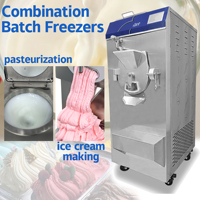 Machine à Glace Artisanale Commerciale 15L en Promotion avec Pasteurisateur Intégré pour Gelato et Crème Glacée Dure