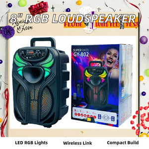 <span class=keywords><strong>8</strong></span>-Inch Altifalante Portátil RGB LED Iluminação Plástico Modelo Recinto para Festa ao ar livre Use Handheld Altifalante <span class=keywords><strong>Box</strong></span> para Computador - Product Image 2