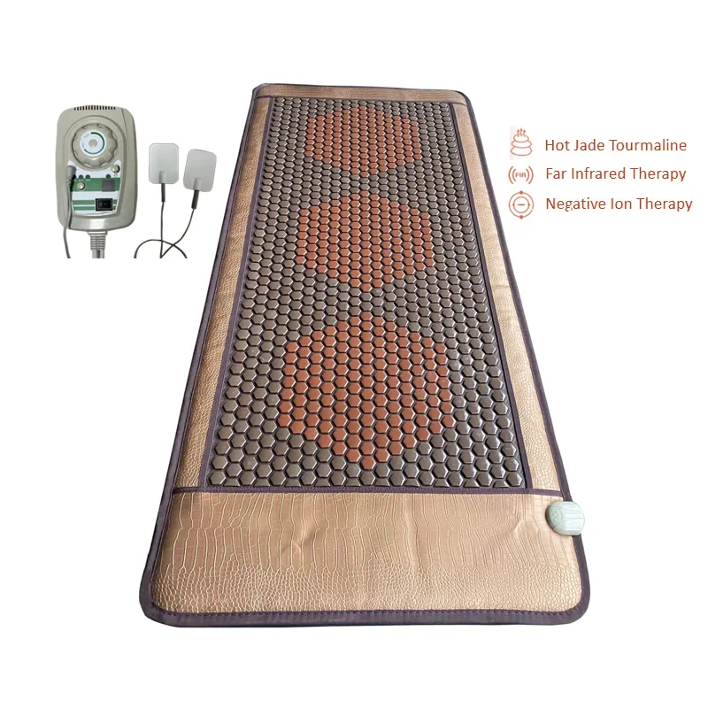 Salon Nugar Best Korea Almohadilla infrarroja calentada Jade Master Bed Mat Electro Magnetic Turmalina Piedra Vibración Masaje Colchón