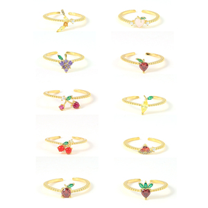 แหวนเงินแท้ S925 รุ่น ROXI Creative ประดับเพชรทรงผลไม้สตรอว์เบอร์รีขนาดเล็ก - Product Image 2