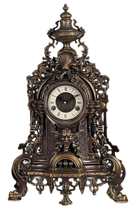 Reloj de Pared Mecánico de Latón, Estilo Rococó Francés Luis XV, Imitación Antigua del Siglo XVIII, Grande, con Diseño <span class=keywords><strong>Boulle</strong></span> - Product Image 4