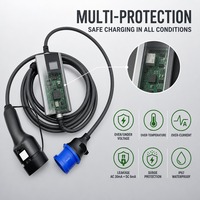 Câble de recharge pour véhicule électrique BESTAR, type 2, TPU, portable, écran LCD, étanche IP67, 7 kW, pour maison et garage, 110-250 V AC, prise UK, EU, AU