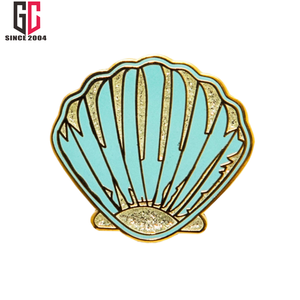15 ans d'usine personnalisé métal bleu crabe et pétoncle émail épinglette cadeau pour la vie marine océan et aquarium créatures artisanat cadeau - Product Image 2