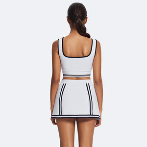 テニススカートセット2ピースセット女性服,カラーブロック - Product Image 6