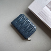 Porte-cartes pour femme en cuir véritable au design luxueux, exquis et compact, grand portefeuille avec plusieurs emplacements pour cartes