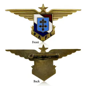 Высококачественный античный Сувенирный значок в форме крыла с 3D логотипом авиакомпании, значок на заказ, 3D булавки