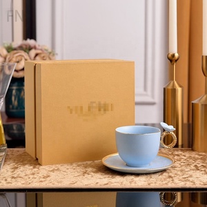 Luxury Handmade Porcelain Tea <b>Cups</b> <b>Set</b> Fine Bone China Coffee <b>Cup</b> and Saucer - Product Image 3