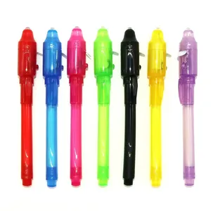 Bolígrafo para lámpara LED UV con <span class=keywords><strong>tinta</strong></span> <span class=keywords><strong>Invisible</strong></span> Fluorescente Verificación de dinero Magic Toy Pen Logo Animal Style 1,0mm Cuerpo de plástico - Product Image 1