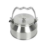 Bouilloire à eau portable en acier inoxydable antirouille avec filtre à thé amovible pour les voyages en plein air, le camping et les aventures