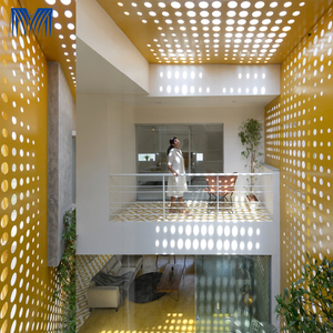 Mur <span class=keywords><strong>rideau</strong></span> en aluminium perforé découpé au laser, design moderne, effet d'ombre et de lumière, étanche, vente en gros - Product Image 5